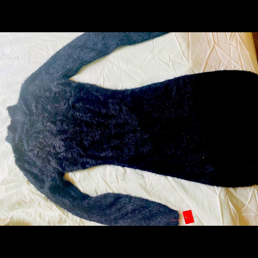 Black fuzzy babe dress